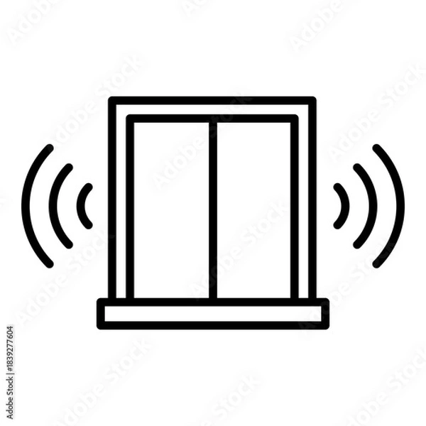 Obraz Window Sensor Icon. Vector Line Icon