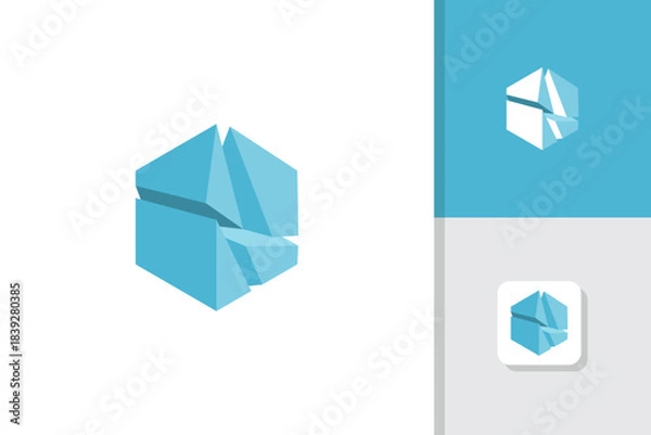 Obraz iceberg logo design illustration vector template