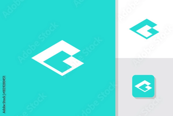 Obraz letter g arrow logo design illustration vector template