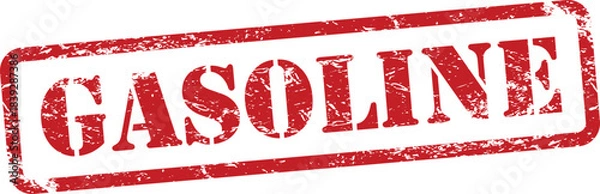 Obraz Gasoline Red Grunge Rubber Stamp