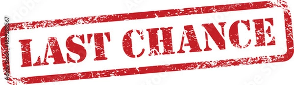 Obraz Last Chance Red Grunge Rubber Stamp