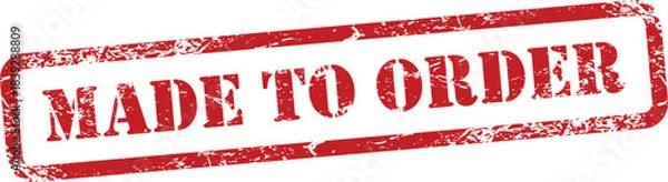 Obraz Made to Order Red Grunge Rubber Stamp