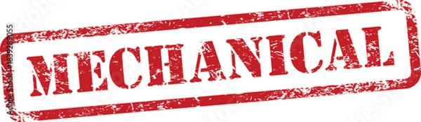 Obraz Mechanical Red Grunge Rubber Stamp