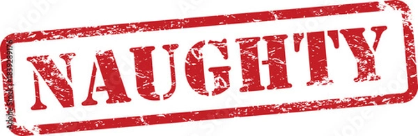 Obraz Naughty Red Grunge Rubber Stamp