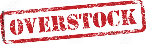 Obraz Overstock Red Grunge Rubber Stamp