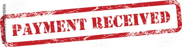 Obraz Payment Received Red Grunge Rubber Stamp