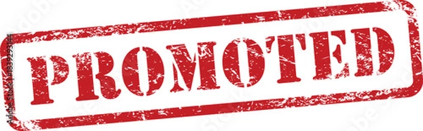Obraz Promoted Red Grunge Rubber Stamp