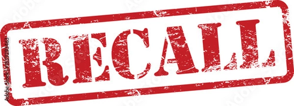Obraz Recall Red Grunge Rubber Stamp
