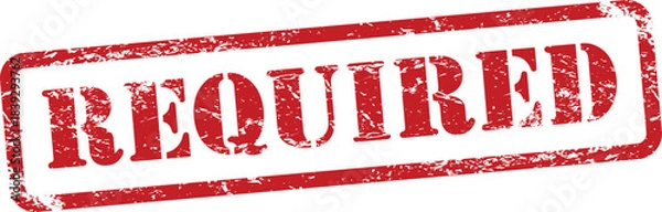 Obraz Required Red Grunge Rubber Stamp