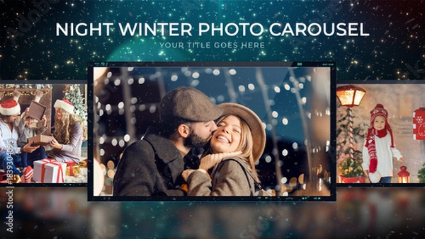 Obraz Night Winter Photo Carousel