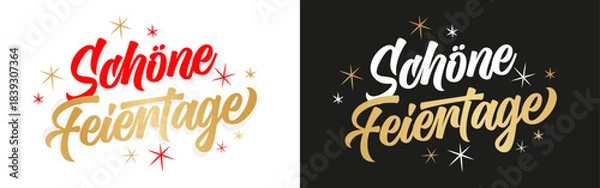 Obraz Schöne Feiertagen, Happy holidays in German
