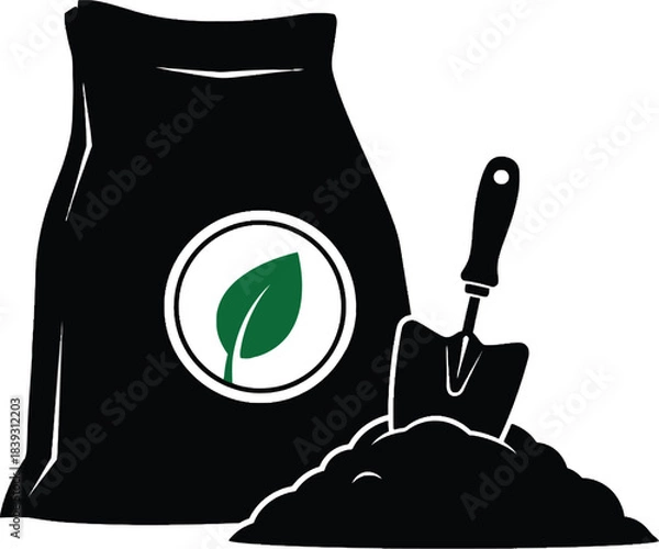 Fototapeta Abstract geometric composition with bold colors and text elements