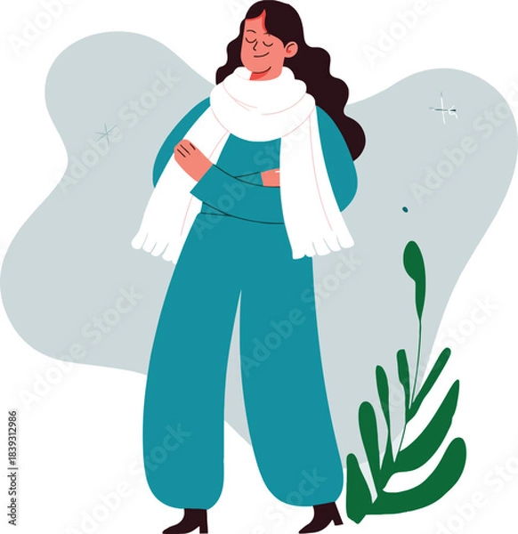 Fototapeta Abstract geometric composition with bold colors