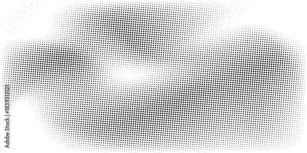 Fototapeta Grunge halftone gradient texture. Fading grit noise background. Sandy gritty wallpaper. Retro pixelated backdrop. Black and white anime or manga comic overlay. Vector textured graphic design