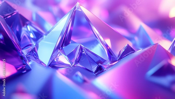 Obraz Chaotic Glass Shapes Background