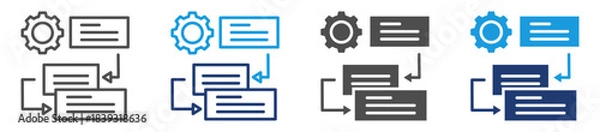 Fototapeta prioritize icon sheet multiple style