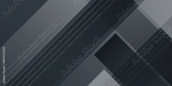 Obraz Dark simple black neutral abstract background for presentation abstract simple design