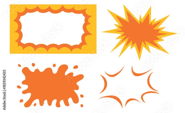 Obraz Set Retro frames explosion . Vintage.  Set of frames for design.