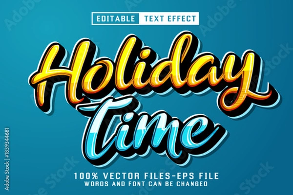 Obraz Happy Holiday Editable Text Effect