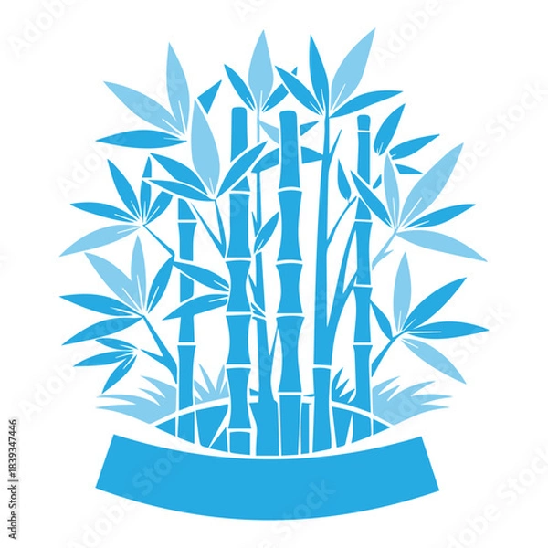 Obraz Blue Bamboo Garden Icon