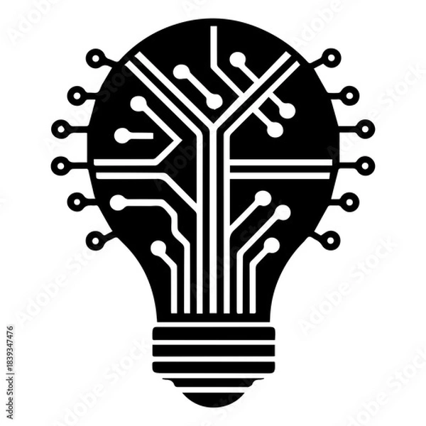 Obraz Digital Idea Lightbulb Icon