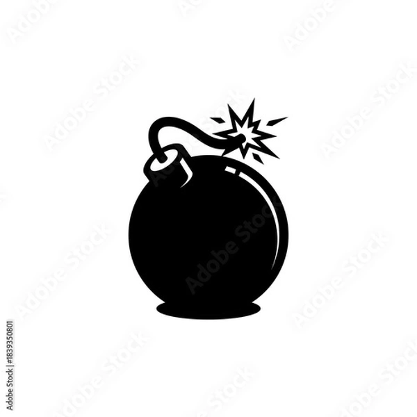 Obraz Bomb simple design on white background 