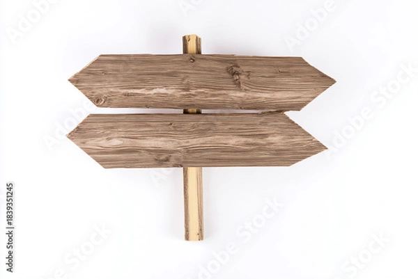 Obraz 木製の矢印看板