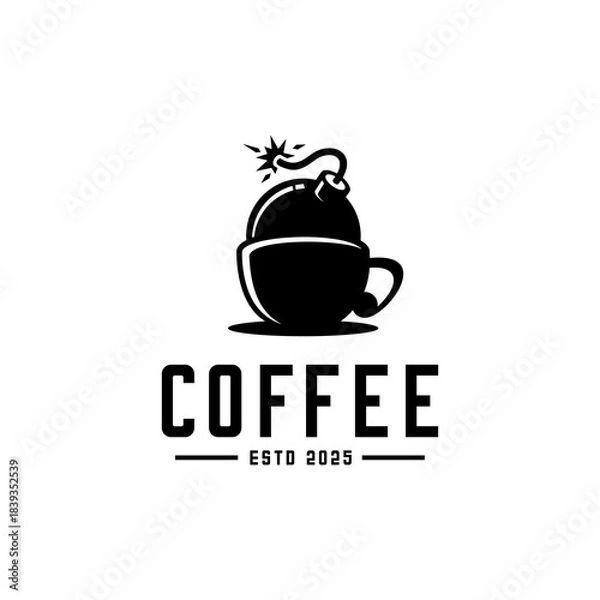 Obraz Bomb coffee, coffee cafe logo