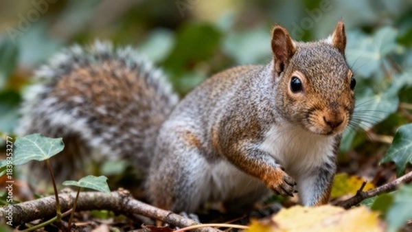 Obraz squirrel on ground