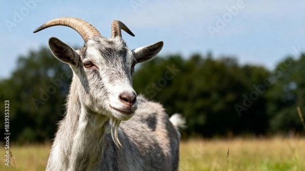 Obraz goat on the meadow