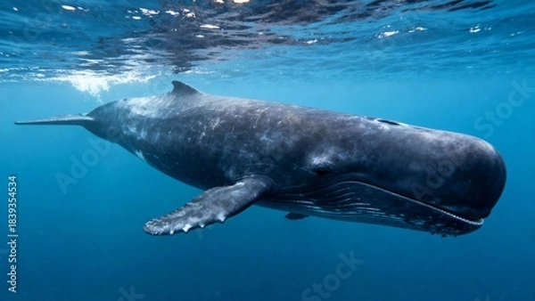 Obraz sperm whale underwater, cachalot