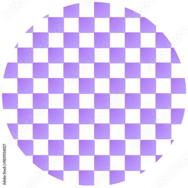 Obraz lavender and white checkered pattern circle shape
