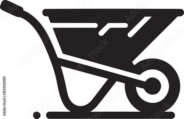 Obraz Wheelbarrow icon graphic