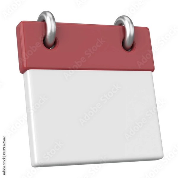Obraz Empty calendar. 3D calendar. 3D illustration.