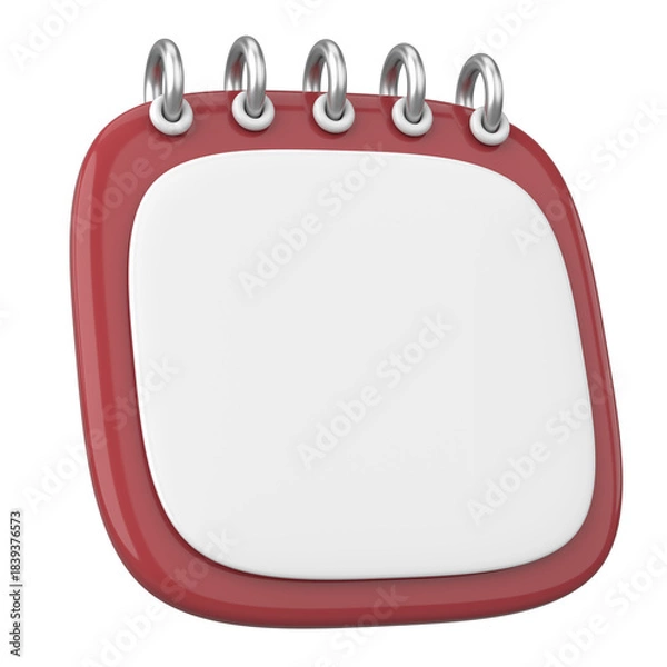 Obraz Empty calendar. 3D calendar. 3D illustration.