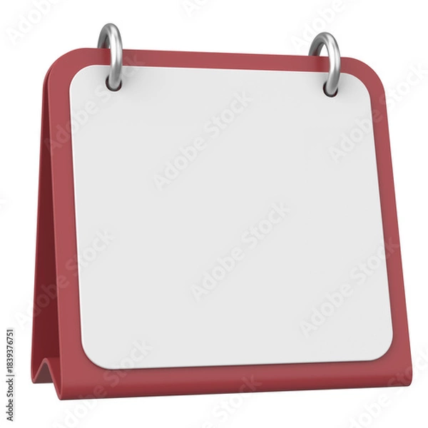 Obraz Empty calendar. 3D calendar. 3D illustration.