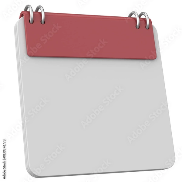 Obraz Empty calendar. 3D calendar. 3D illustration.