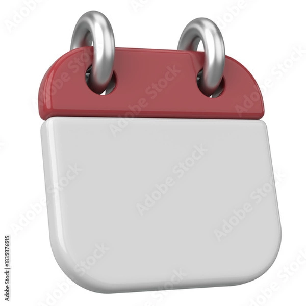 Obraz Empty calendar. 3D calendar. 3D illustration.