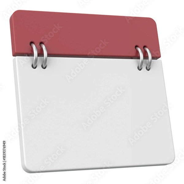 Obraz Empty calendar. 3D calendar. 3D illustration.