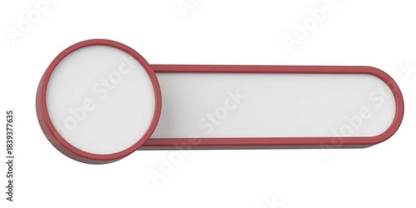 Obraz Profile tab. Social media profile. 3D illustration.