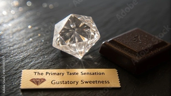 Obraz Diamond and Chocolate representing the primary taste sensation.