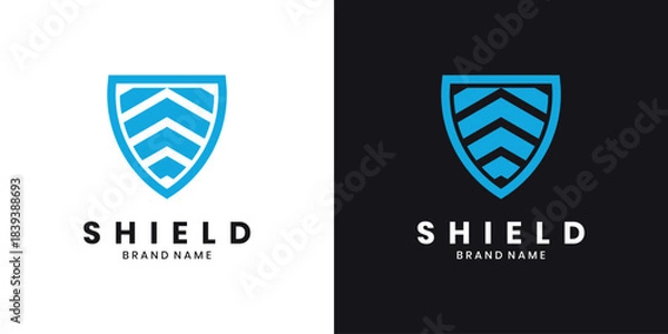 Obraz Abstract shield Logo with arrows design concept