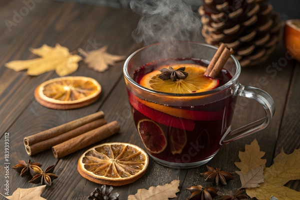 Obraz mulled wine with spices