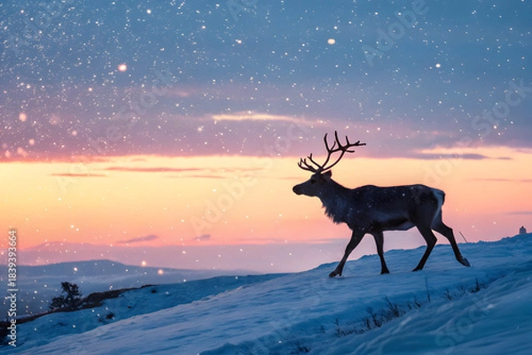 Obraz deer in the snow