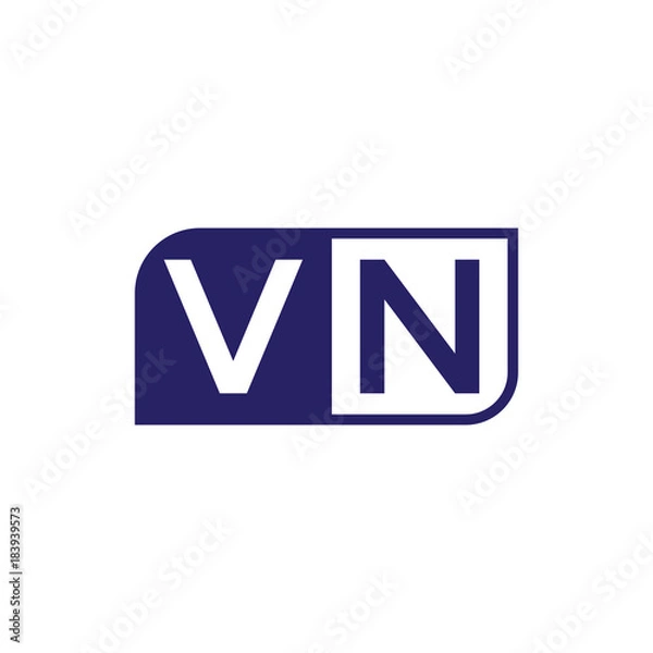 Fototapeta initial letter logo simple shape