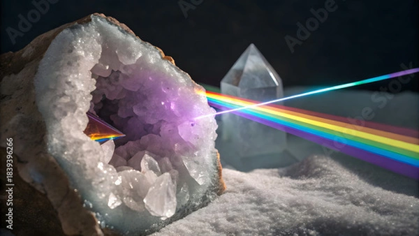 Obraz ice cube on a black background