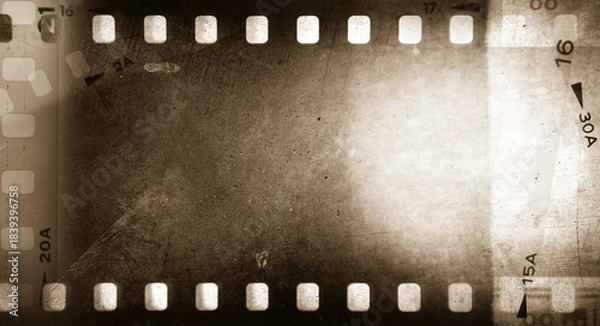 Obraz Film negatives brown background