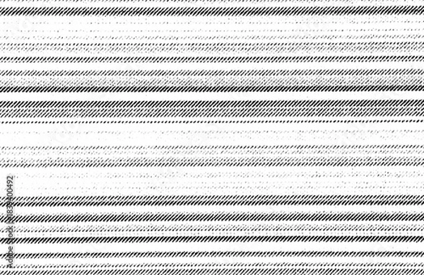 Obraz Macro halftone of thin horizontal line stripes with subtle fading bands, black ink pattern on a transparent background