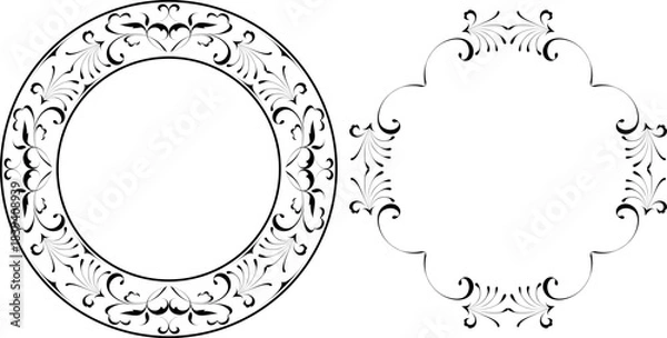 Obraz vector frames black on a white background