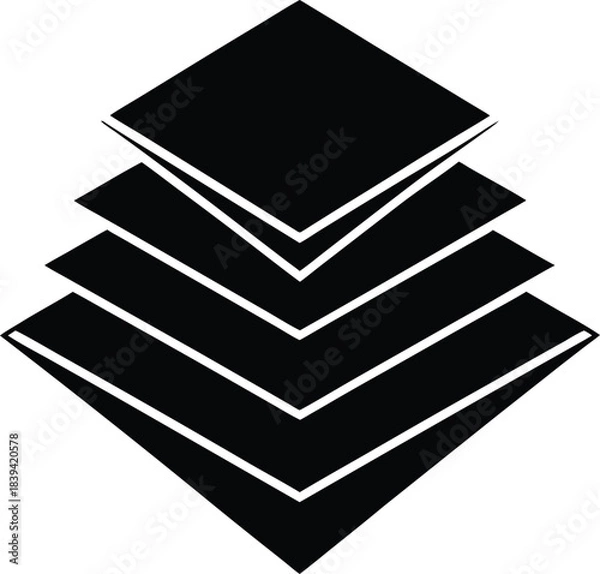 Obraz Layered vector shapes with strong hierarchy